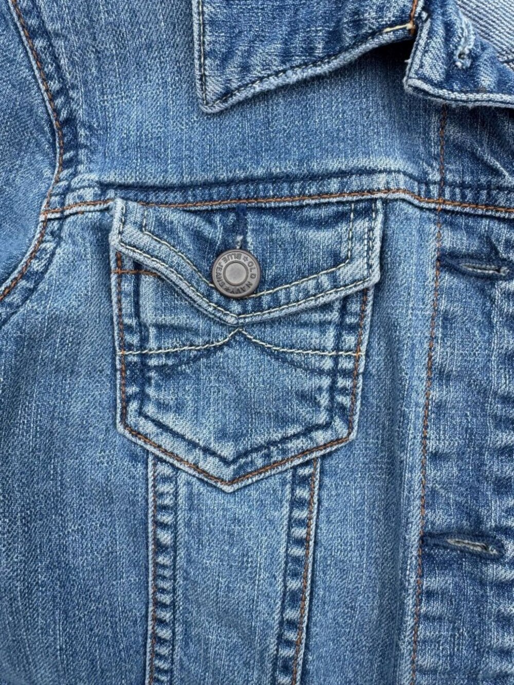 Old Navy Womens Stretch Denim Jean Jacket Size S Blue Cotton Blend - Picture 4 of 6